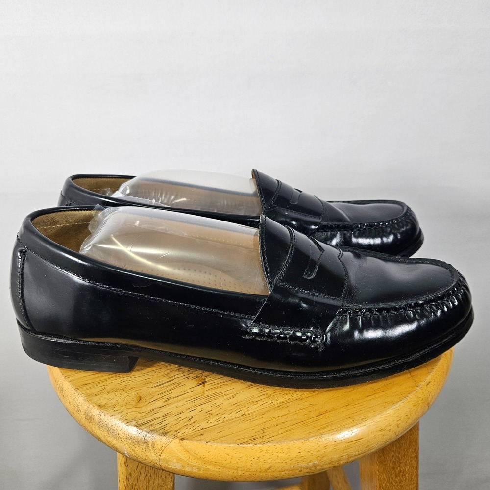 Cole Haan Pinch Penny Black Leather Penny Loafer Dress Shoes Men's 12 D - Picture 3 of 9
